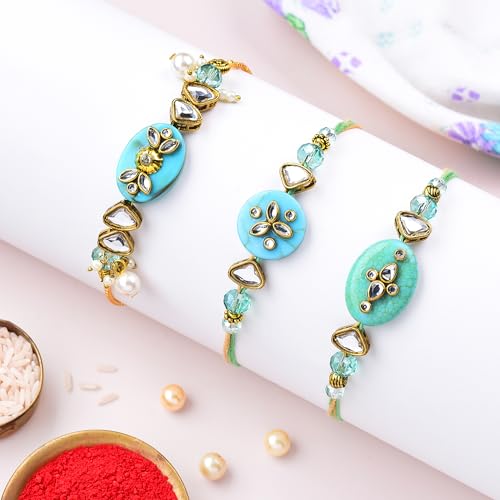 Image of To The Nines Bhaiya Bhabhi Rakhi Set with Kid Rakhi and Greeting Card