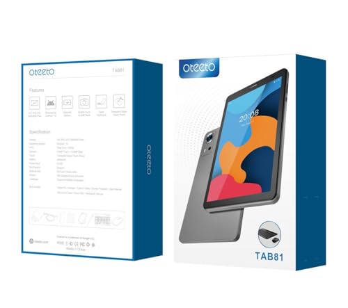 TAB 81 Android Tablet, 8.6-inch IPS LCD 1280x800 pixel Display, Android 14, 8GB+512GB Storage, Octa-Core Processor, Tempered Glass Touch Panel, 5000mAh Battery, with Keyboard Support