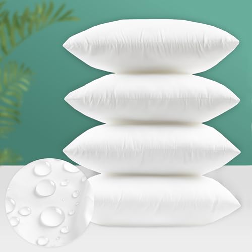 Codi 18x18 Outdoor Pillow Inserts Set of 4, Premium Throw