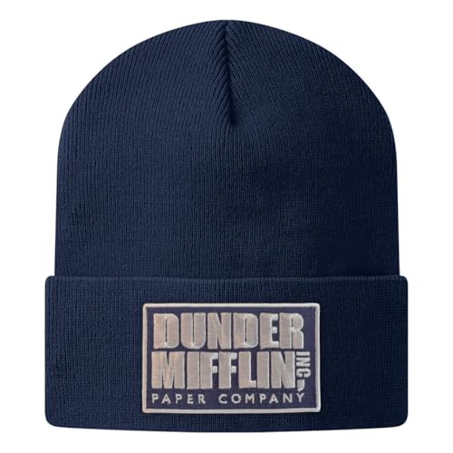 Bonnet Dunder Mifflin The Office Beanie noir en maille brodée pour adulte