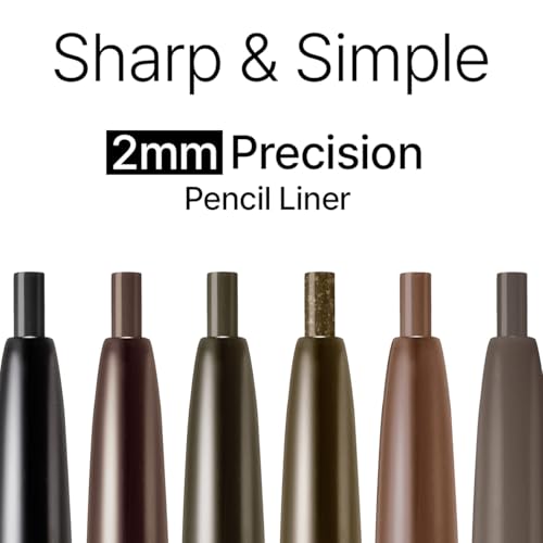 Image of CLIO Sharp So Simple Waterproof Pencil Liner, 2mm Ultra-Slim Thin Precision Tip, Tug Free Glide, Smudge Proof Long Wear Formula, Safe for Sensitive Eyes, Easy Control For Daily Makeup (002 Brown)