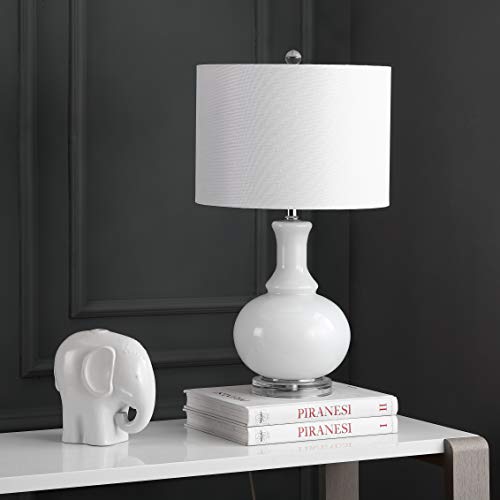 Lámpara de mesa blanca moderna de vidrio 28 pulgadas miniatura 4