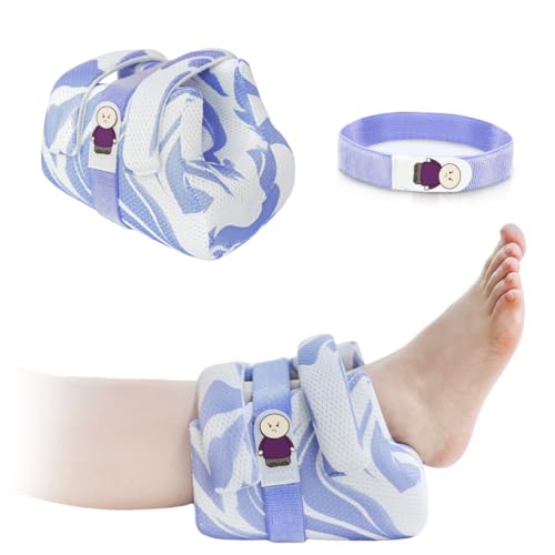 Best Shoes for Sore Feet and Legs: Top Picks 15 EHUCONELDEX 3D Heel Protectors to Elevation Foot for Pressure Sores,Ankle Pillow Cushions for Bed Sores and Heel Pain Relief,Suitable for Elderly or Bedridden (Blue Stripe Pattern, Sold as 1 Piece)