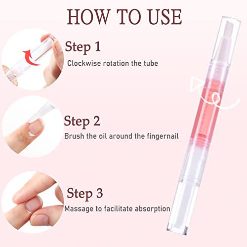 Rosarden Cuticle Oil Pen For Nail Care,8Pcs Cuticle Oil Nail Nutrition Oil With Natural Ingredients Revitalize Pen For Nail Growth Moisturizing #TOP6