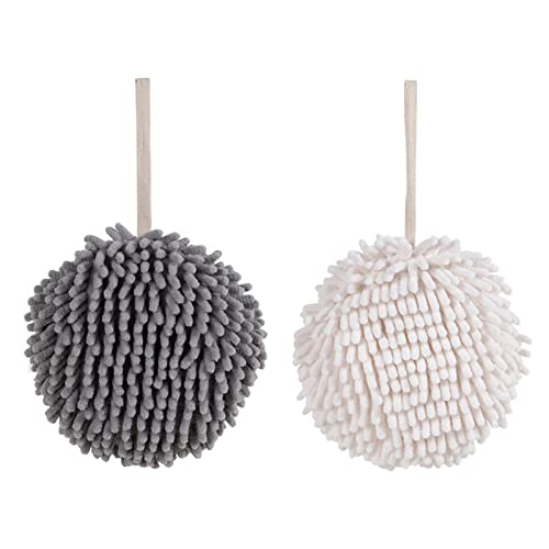 Buding608 Toallas De Mano De Chenilla, Bola De Chenilla, Toalla Colgante De Microfibra, Bola Peluda, Secador De Manos, Paño De Toalla Rápido para Cocina 2 Piezas Cover
