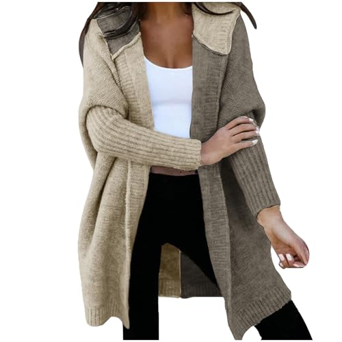 Womens Long Cardigans Coats Cable Knitted Open Front Oversized Patchwork
