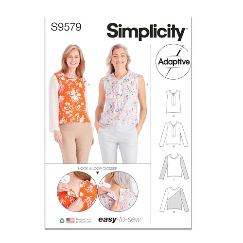 Simplicity SS9579H5 Misses' Adaptive Top Sewing Pattern Packet, Design Code