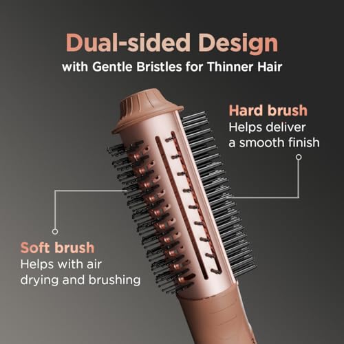 Image of BBLUNT WET-TO-DRY AIR SMOOTHENING BRUSH 850W | Co-created with Tarini Peshawaria | Effortlessly Transforms Hair From Damp to Styled | AirTouch Smoothening TechnologyTM | Anti-Frizz & Shiny | For Fine to Medium Hair | With Gentler Bristles for Thinner Type