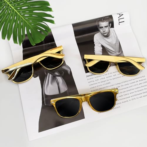 Pibupibu 8 Pack Metallic Neon Color Party Favor Supplies Unisex Sunglasses, UV400 Protection3