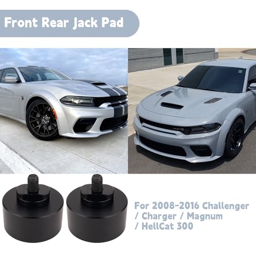 Image of Jack Pad Kit for Dodge Challenger Accessory Charger Magnum Hellcat 300 2008-2017 Front and Rear Jack Stand Pad Lift Kit