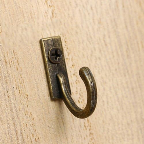 Gancho de metal para llaves con soporte de madera resistente de pared 6