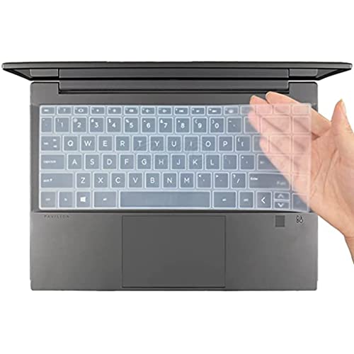 Image of RAYA Laptop Keyboard Cover Compatible for HP Pavilion 14-EC /14-DV Series 14-ec0033AU ec1003AU ec1005AU ec1008AU ec1019AU 14-dv0054TU dv1000TU dv1029TU dv2014TU dv2041TU 14 Inch Laptop (Transparent)