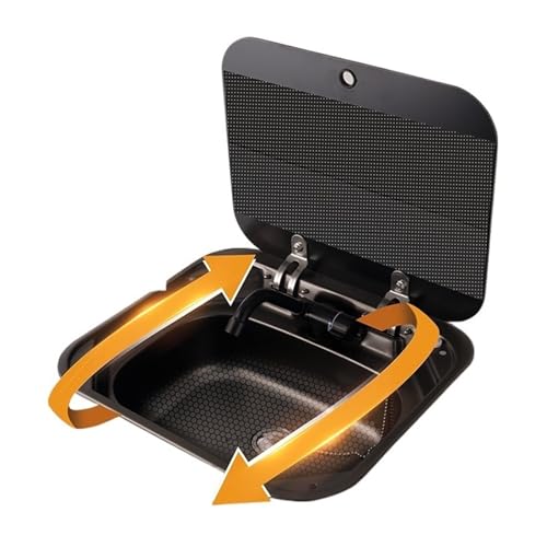 Évier de camping-car carré inox bac de lavage compact pour cuisine de fourgon aménagé