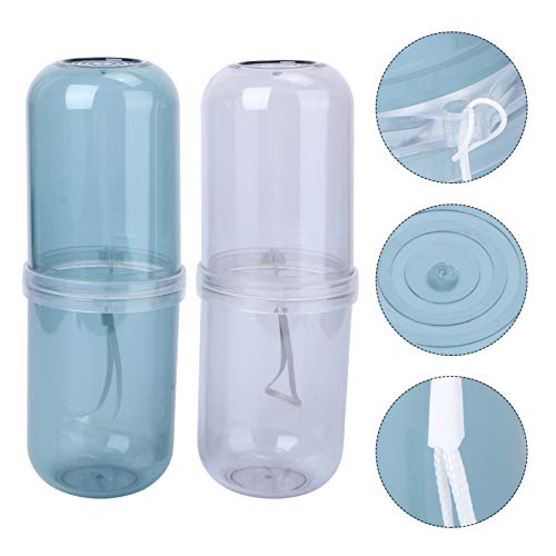 Hemoton Porta-Pasta de Dente de Plástico para Escova de Dentes de 2 Peças E Conjunto de Caneca de De