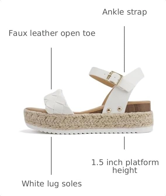 Image of Soda CLIP ~ Women Open Toe Ankle Strap Platform Espadrille Sandal