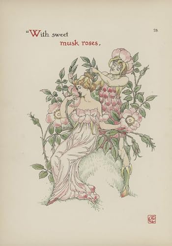 Toile Fleurs du jardin de Shakespeare Walter Crane art mural salon