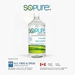 SoPure 2X945mL Liquid Unscented Hand Sanitizer Refill Bottles (with a free travel size spray bottle) - Natural vegetable ingredients & Enriched with Vitamin E - Non-sticky moisturizing
