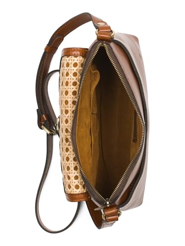 Image of Patricia Nash | Avellino Leather Crossbody Bag (Natural With Tan)