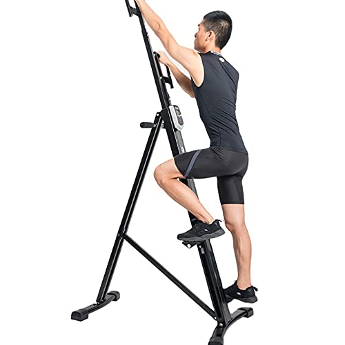 Image of Home Vertical Climber, Folding Exercise Climbing Machine with 4 Height Adjustable and Digital Monitor for Home Body Tra