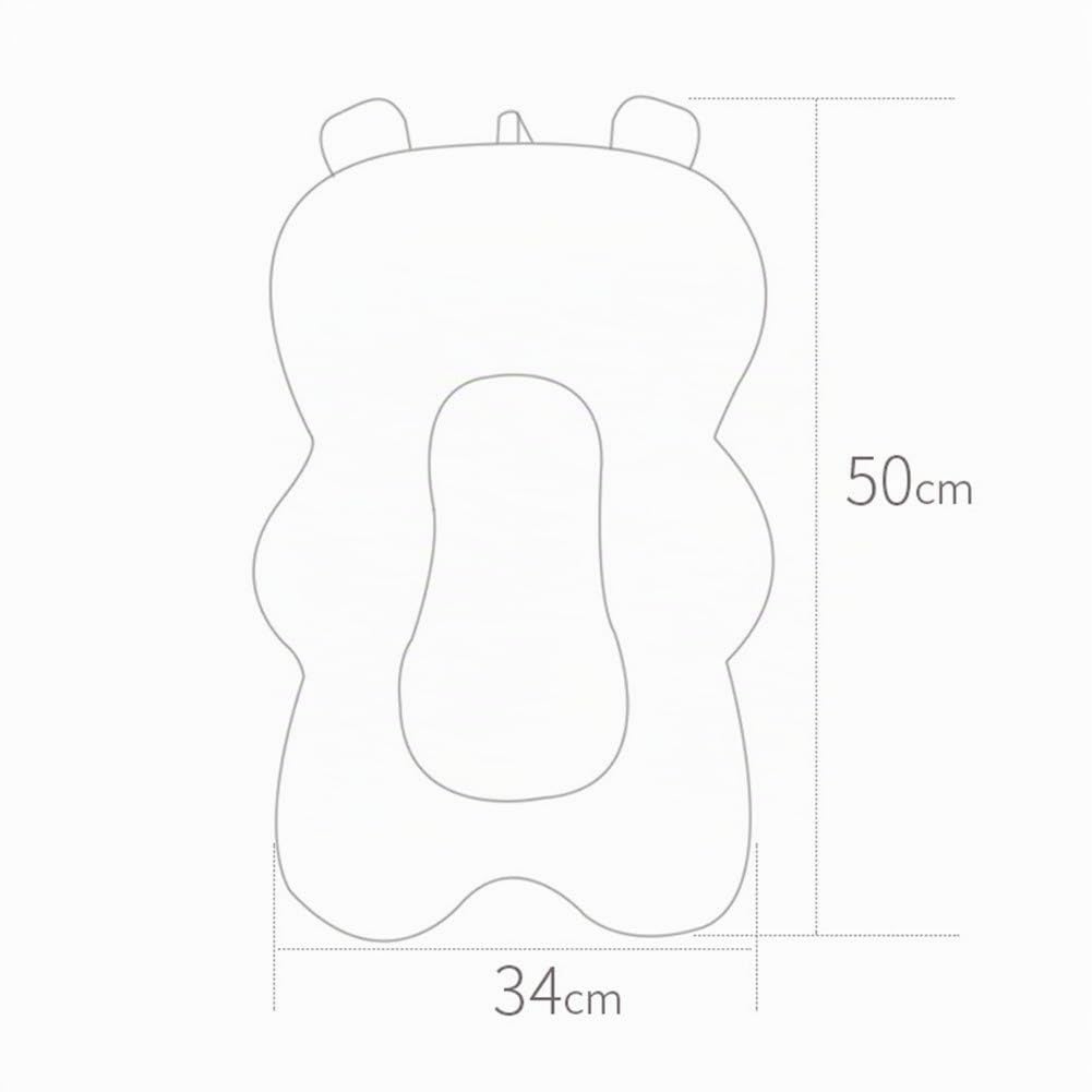 aniceday Cuscino per vasca da bagno per neonato, con supporto per sedile da bagno, galleggiante, per neonati e neonati, 0-6 mesi (panda, colore: bianco)