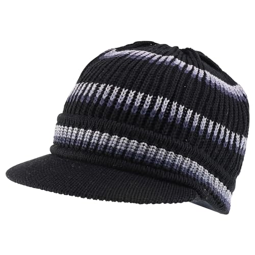 Armycrew Rasta Cotton Rib Knitted Beanie Visor -...
