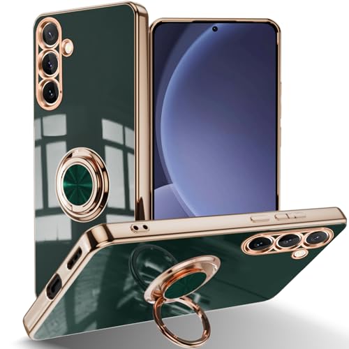 [ZoRoll] Samsung Galaxy S25 Plus �Ή� �P�[�X �����O�t���A�J�o�[ �X�}�z�P�[�X Galaxy S25+ TPU �V���R�� ���b�L���H�J�o�[�A���C�z�� �y�� ���^ �l�C �ϏՌ� �^���h�@�\�t�� 360��] �ԍڃz���_�[�Ή� 