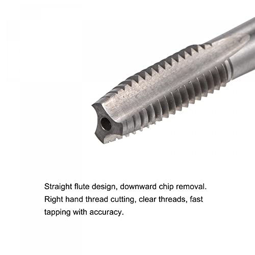 Uxcell A22051600UX0142 Thread Milling Taps, 3/8-16 Unc High Speed Steel (Hss) 3 Straight Flutes Machine Screw Thread Threading Tap thumb #2