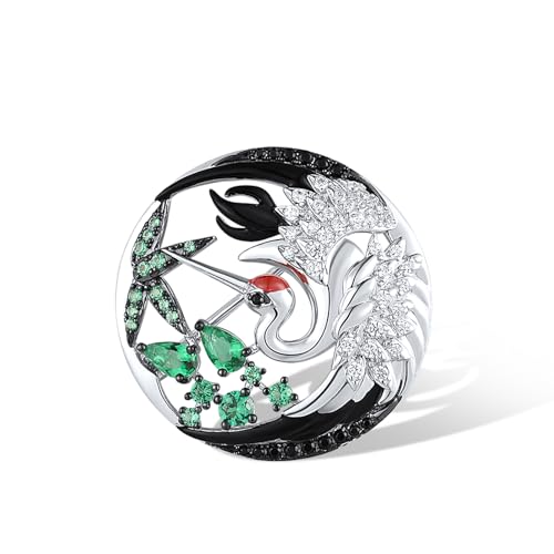 Image of Santuzza 925 Sterling Silver Enamel Brooch Pin for Women