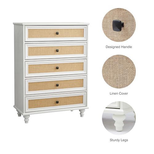10-Drawer-Dresser-for-Bedroom-Mid-Century-Modern-Wide-Wood-Rustic-Chest-of-Drawers-Wooden-Storage-Organizer-Dressers-with-Burlap-Rattan-Drawers-for-Living-Room-Hallway-Closet-Entryway-Beige-White 10 Drawer Dresser for Bedroom Mid Century Modern Wide Wood Rustic Chest of Drawers Wooden Storage Organizer Dressers with Burlap Rattan Drawers for Living Room Hallway Closet Entryway Beige White
