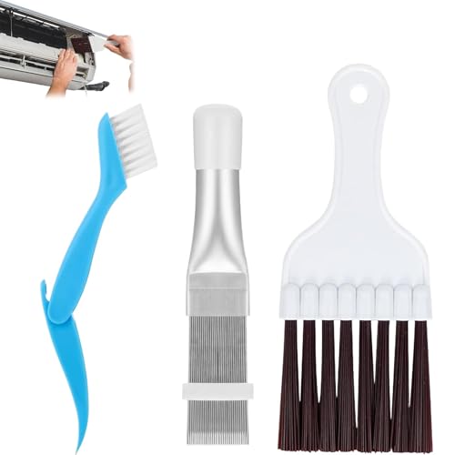 3 Stücke Klimaanlage Kondensator Flosse Kamm,Kondensator Kamm Trockner,Trockner Reinigungsbürste,Lamellenkamm Trockner,Kondensatorkamm Für Reinigen...