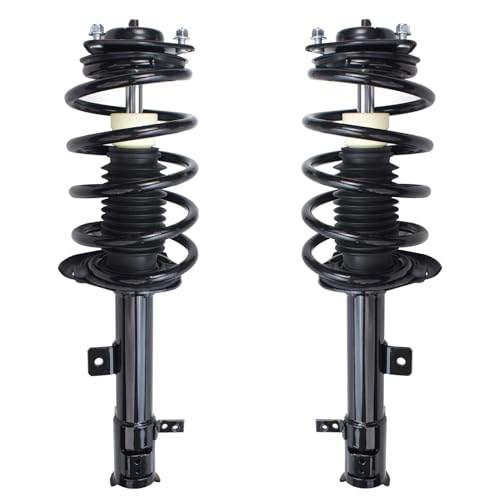Image of Detroit Axle - Front Steering Knuckles and Wheel Hub Bearings Struts w /Coil Spring Replacement for 2007-2012 Rear Drum Dodge Caliber