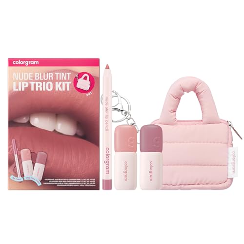 COLORGRAM NUDE BLUR TINT LIP TRIO KIT 01 COOL KIT