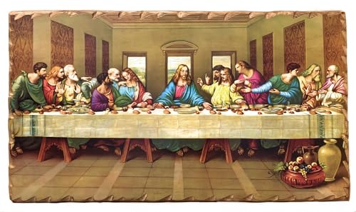 Soggetto iconico: Raffigura l'Ultima Cena, celebre opera di Leonardo da Vinci.
