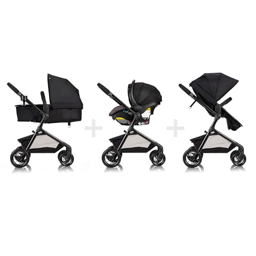 Evenflo Pivot Modular Travel System with LiteMax Infant Car Seat - Casual Grey by Evenflo - Image 2
