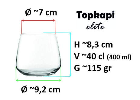 4 Topkapi Whisky Glaser McAlnwick – Bleifreies Kristall, 400 Ml, Spülmaschinenfest