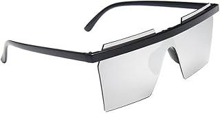 Óculos De Sol Espelhados Óculos Retangulares Óculos De Sol Espelhados Femininos Lentes Espelhadas Retrô Semi Sem Aro Armação Superdimensionada Para Tons Decorativos Estilo Festa