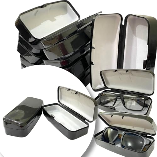 Kit com 40 Estojos Case Capa Caixa Protetora para Óculos Armação Óculos de Sol Forro Duplo Material Resistente Cor Preto JOACHIM