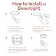 JANDEI - Pack 3 x LED Einbau-Downlights, 18W, 1440 Lumen, runde Form, Montageloch Ø 200- Ø 205 mm, extraflach 13 mm tief, Lichtfarbe Warmweiß 3000K, inklusive Trafo