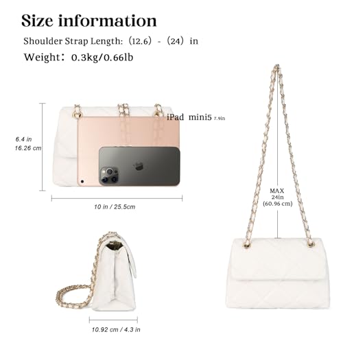 Image of Gladdon Quilted Crossbody Purses for Women Small Ladies Shoulder Bags with Chain Trendy Clutch Purse Cute Designer Bag