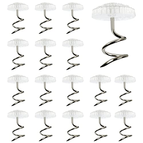 200 Pieces Bed Skirt Pins Twist Pins Clear Heads Upholstery Tacks Headliner Pins Furniture Hold Bed Skirt Holding Pins Plastic Head Double Pins For Upholstery, Slipcovers And Bedskirts #TOP6