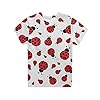 Dolyues Cute Cartoon Ladybird White Print Kids Boys Girls T-Shirt Crew Neck Short Sleeve T Shirts for Teens 3-16 Years #1