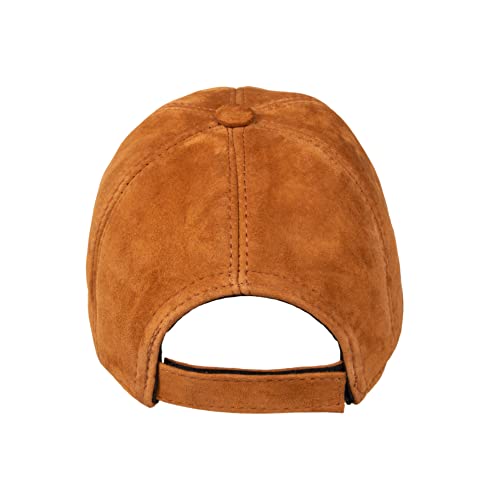 Hatsquare Suede Leather Baseball Cap Adjustable Dad Plain Hat Stylish Classic For Women Men Unisex (Tan) #TOP3