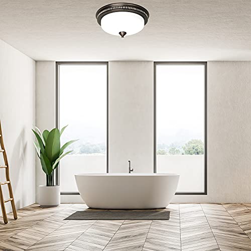 Image of Akicon Bathroom Exhaust Fan with Light, Ultra Quiet 110 CFM 1.5 Sones Ventilation Exhaust Bathroom Fan Light Combo and Nightlight, 3 Years Warranty (Oil Rubbed Bronze)