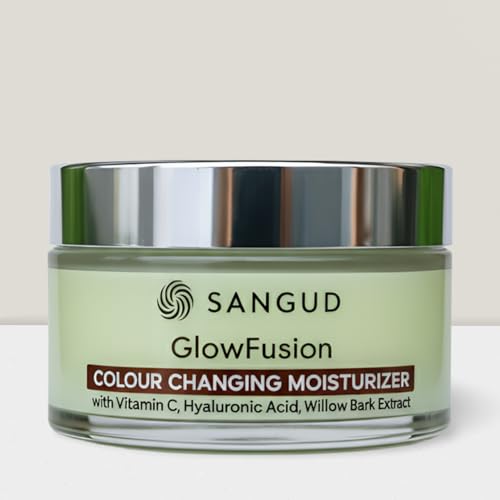 Image of GlowFusion Colour Changing Moisturizer | Hydrating Skin Tint Cream for Face | Vitamin C & Hyaluronic Acid | Instant Glow Lightweight Face Cream for Women & Men | 50g