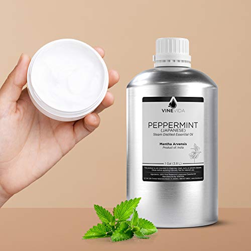 Bulk Peppermint (Japanese) Essential Oil Â€“ 1 Gallon Essential Oil In Aluminum Bottle - 100% Pure & Undiluted Essential Oil Â€“ 8 Pounds Peppermint Oil For Diy Soaps, Candles, And Blends - Vinevida. #TOP7