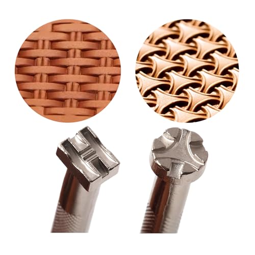 Leather Stamping Tools,2 Pieces Professional Leather Stamps for Craft Working(686+178)
