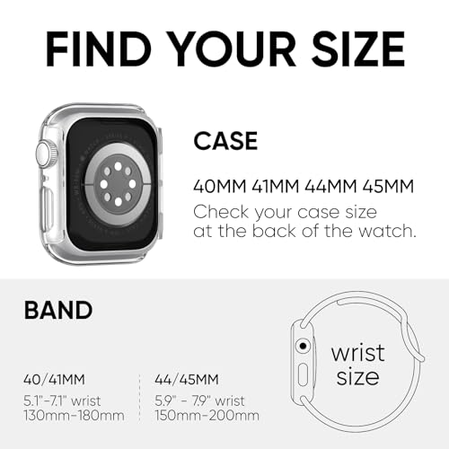 Image of Adorique 3-in-1 Compatible for Apple Watch Band 40mm 41mm 42mm 44mm 45mm 46mm, Soft Silicone Sport Strap for iWatch Series SE 10 9 8 7 6 5 4 3