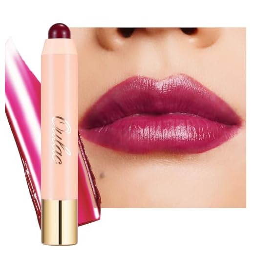 Oulac Batom Magenta - Bálsamo Labial Hidratante Com Cor Para Lábios Secos, Lápis De Cera Cremoso E Blush Maquiagem As Bochechas, 2,48G, Suculento! (04)
