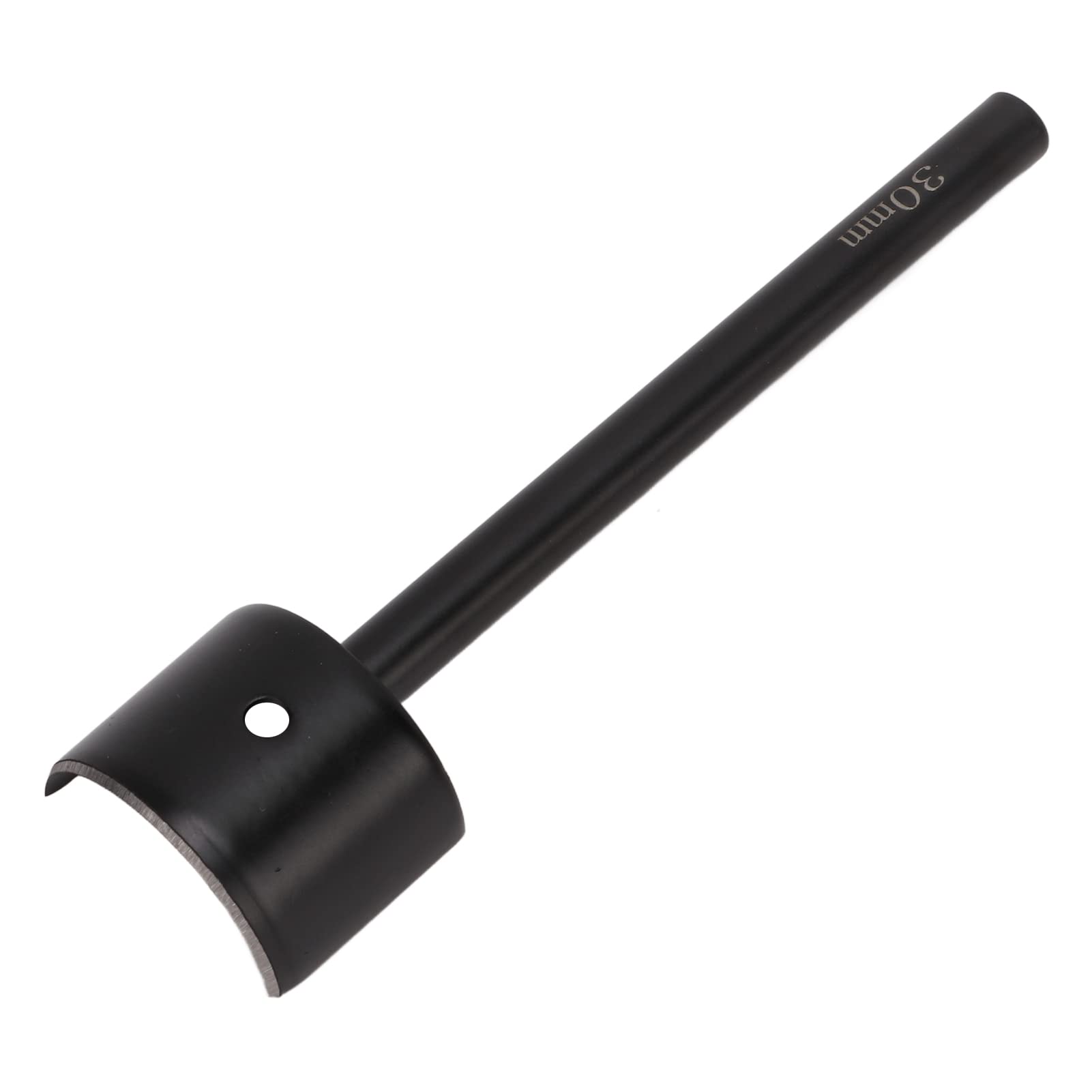 Strap End Punch Handwork Making Black Stainless Steel Incisive Blade Fast Cutting Half Round Cutter Punch for Belts (30mm)