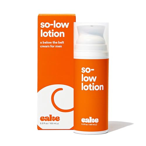 Cake So-Low Lotion – Below The Belt Cream for Men, Transforming & Moisturizing Lotion – Contains Coconut Oil, Avocado Oil, Aloe Vera – 3.3 Fl Oz